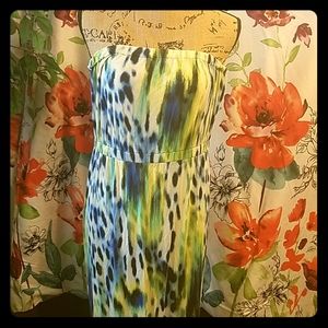 Sexy strapless maxi dress